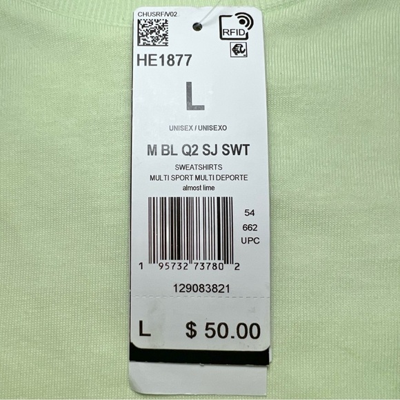 adidas Essentials Brandlove Sweatshirt in Almost Lime - Picture 6 of 9